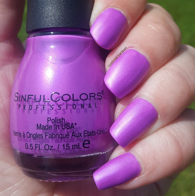 Byzantine purple neon nail polish with magenta shimmer