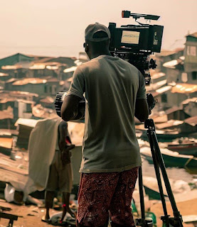 filmmaking in Makoko an informal settlement on the coast of mainland Lagos Nigeria
