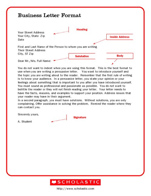 formal letter of resignation. formal letter format for