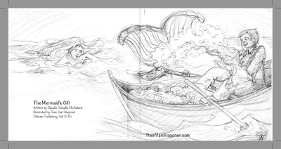 Sketches for The Mermaid's Gift illustrated by Traci Van Wagoner