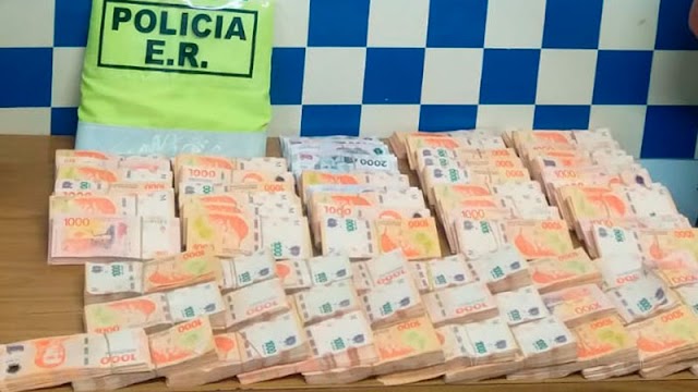 Secuestraron 14 millones de pesos a un hombre que los llevaba sin «documentación alguna»