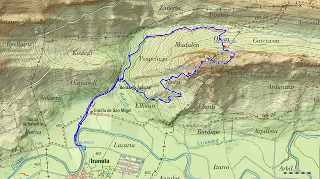 Mapa Ruta Madalenaitz Arista SW