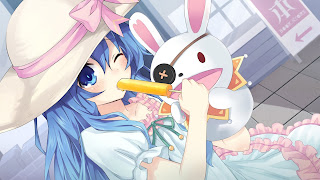   Date A Live Yoshino Anime Cute Girl Hat Bunny Blue Eyes Hair HD Wallpaper Desktop PC Background 