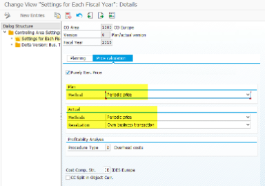 SAP HANA Revaluate Activity Type 