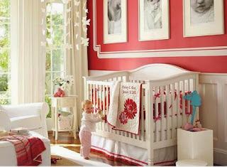 Desain kamar bayi perempuan nuansa merah muda 5a