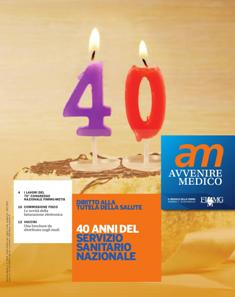 am Avvenire Medico 2018-05 - Dicembre 2018 | TRUE PDF | Mensile | Professionisti | Medicina | Salute
am Avvenire Medico è l’house organ della Fimmg Federazione Italiana Medici di Medicina Generale, Medici di Famiglia, Medici Continuità Assistenziale, Medici Emergenza Sanitaria e Medici Dirigenza Territoriale.
am Avvenire Medico è il mezzo più efficace per contattare la totalità dei medici di medicina generale e delle guardie mediche.
am Avvenire Medico ha periodicità mensile per un totale di 10 numeri l’anno. La tiratura media è di 45.000 copie. La tiratura straordinaria è prevista in occasione del Congresso Nazionale della Fimmg.
am Avvenire Medico è testata leader della medicina generale italiana, in quanto diffuso presso il target dei 45.000 medici di medicina generale che raggiunge presso il loro domicilio.