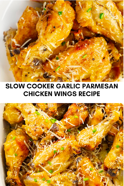 SLOW COOKER GARLIC PARMESAN CHICKEN WINGS RECIPE