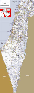 This map of Israel shows lots of detail