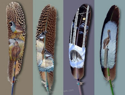 Amazing Art on feather Seen On www.coolpicturegallery.us