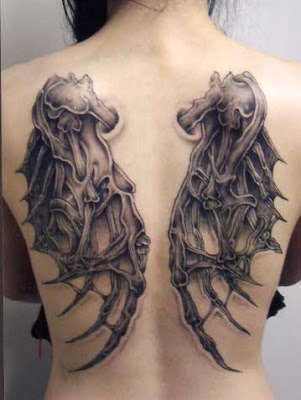 Beautiful Back Body 3D Tattoo for Girl