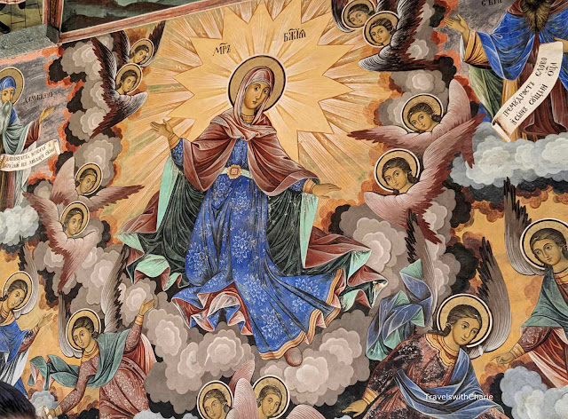 Virgin Mary fresco, Rila Monastery, Bulgaria