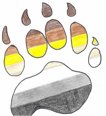 The paw bear tattoo design is