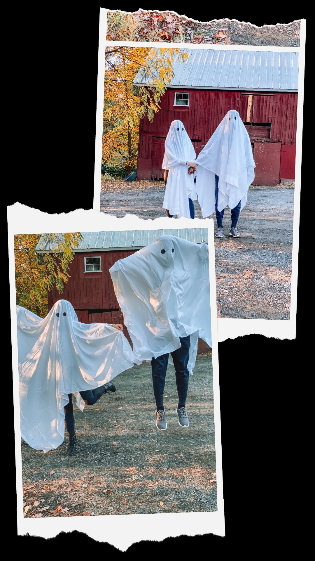 Fashion blogger Kathleen Harper's ghost costume idea for couples.