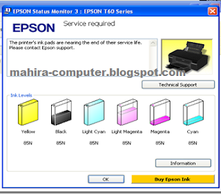 Epson T60 Printer Resetter 