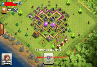 Formasi Gambar Base COC TH 6  Type Farming 3