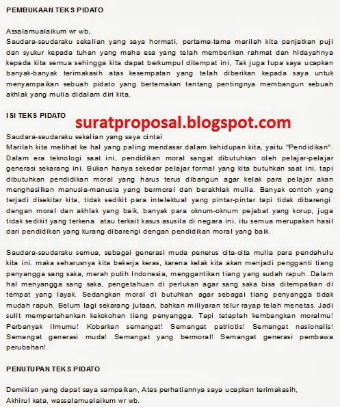 Contoh Naskah Pidato Singkat Bertema Akhlak - Contoh Surat 