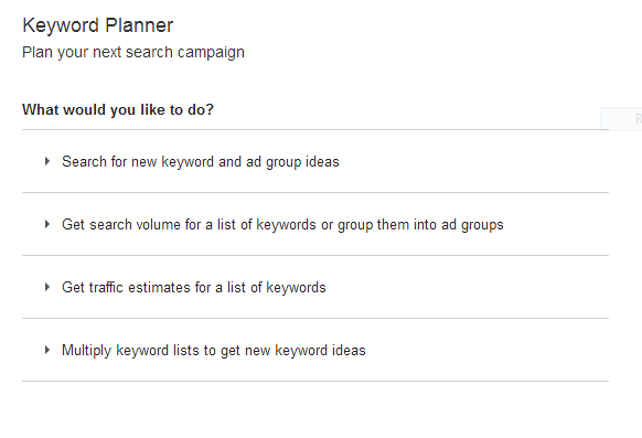 Google Keyword Planner