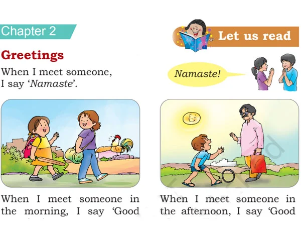 NCERT Class 1 English Mridang Chapter 2 Greetings