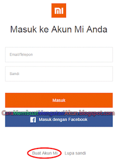 daftar akun Xiaomi