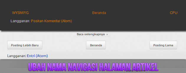 Ubah Nama Navigasi Halaman Artikel