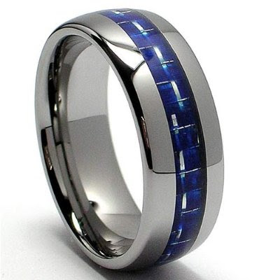 Helzberg Wedding Rings on Tungsten Carbide Ring Wedding Band Blue Carbon Fiber Inlay