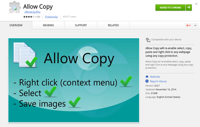 allow copy