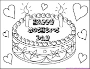 mother's day cake coloring pages. mother's day cake coloring pages (happy mothers day coloring page)