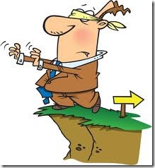 falling off a cliff