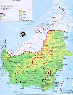 map of kalimantan indonesia