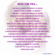 Feliz Dia da Mãe. Fonte. Abençoadas todas aquelas que encaram esta vocação . (mae um dia)