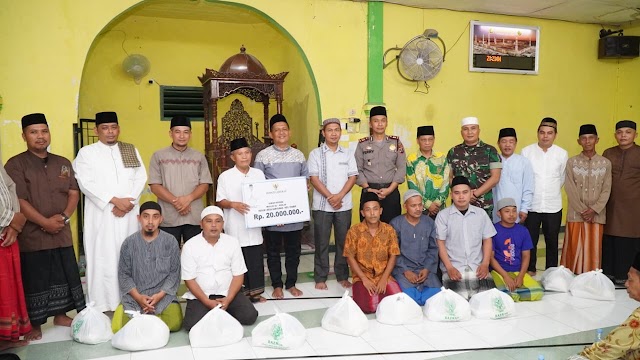 Tim Safari Ramadan Langkat Bantu Pembangunan Masjid di Desa Banyumas 