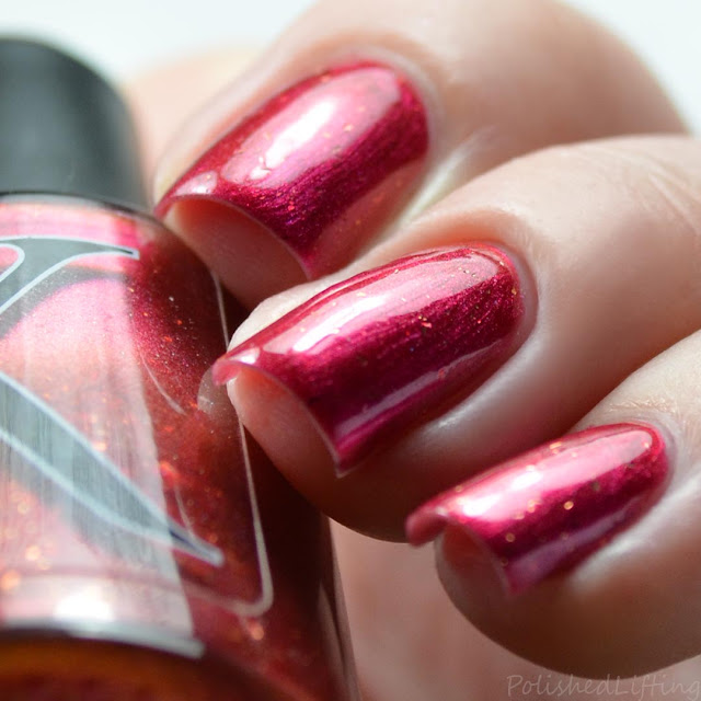 red shimmer nail polish