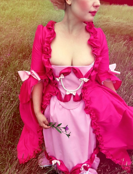 marie antoinette cosplay rococo 18th century pink dress lady oscar rose of versailles robe a la francaise