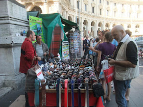 street vendor, venice italy, square