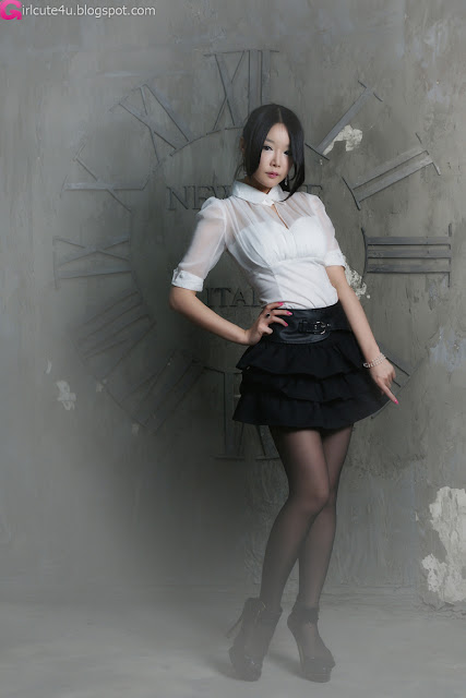 1 Lee Eun Seo - White Sheer and ruffle skirt-very cute asian girl-girlcute4u.blogspot.com