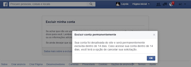 Se você não acredita que voltará a usar o Facebook, é possível solicitar que sua conta seja excluída permanentemente.