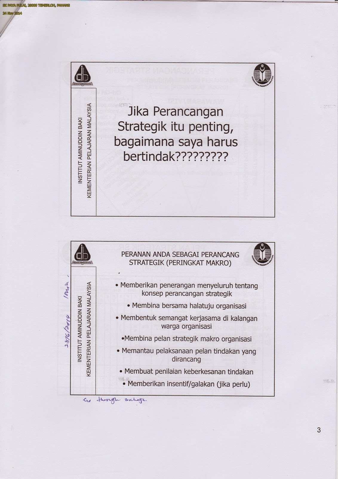 Program i-Think SK Paya Pulai: Perancangan Strategik
