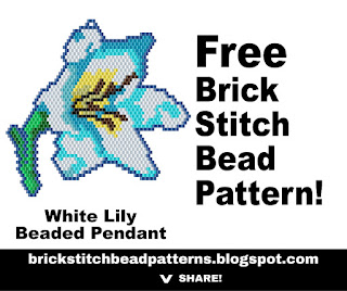 Free brick stitch seed bead pattern printable download pdf.