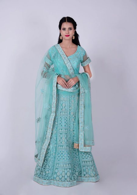 pastel color lehenga