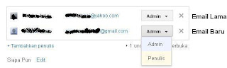 cara mengganti email blog