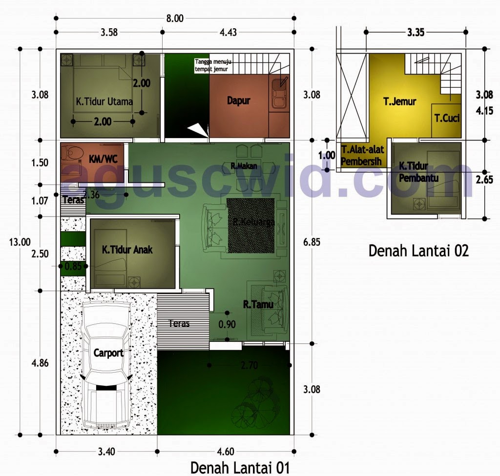 Gambar Denah Dan Model Rumah Minimalis Modern Desain Interior