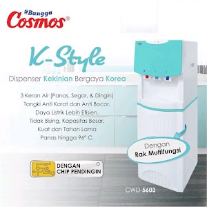 Dispenser COSMOS CWD-5603 3 Keran (Kran) Air Panas | Segar | Dingin Rak MULTIFUNGSI