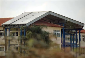 Bomb-roof over a school near the Gaza Strip
