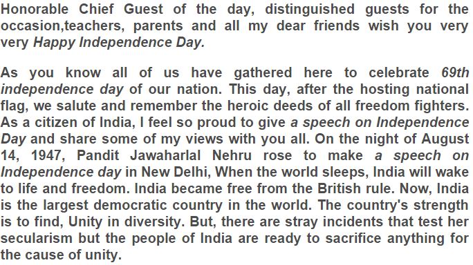 15 August Speech - Independence Day Speech in English | HD ...