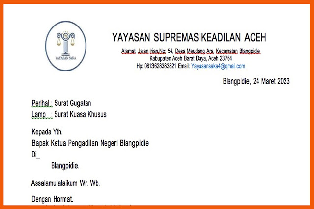 Teuku Cut Rahman Menggugat PAW Partai Nanggroe Aceh ke Pengadilan Negeri Blang Pidie