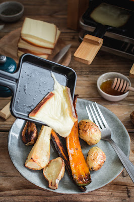 Raclette aux légumes rôtis au four 