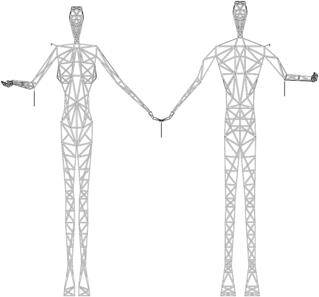 Detailed illustration of male and female pylon design