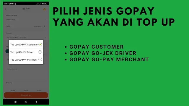 Jenis Top Up Gopay Wallet