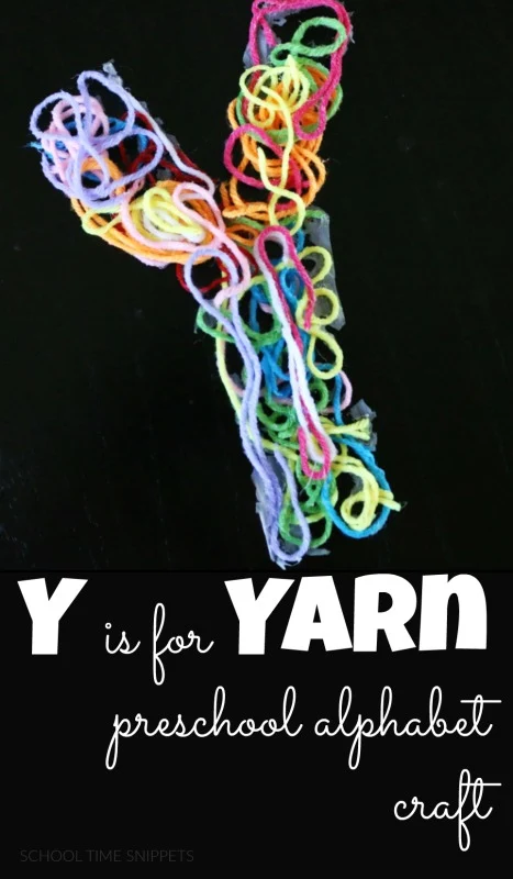 Letter Y Craft - y is for yarn alphabet craft