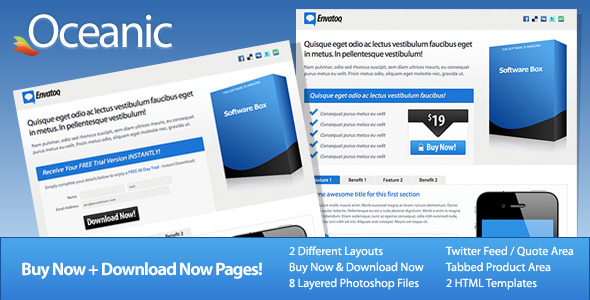 Oceanic Landing Page - Marketing Corporate